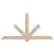 Ekena Millwork Kennewick Smooth Timber Gable Bracket, Douglas Fir, 84"W x 42"H x 3 1/2"D x 5 1/2"F, 12/12 Pitch GBW084X42X0406KEN00SDF - alternate 1